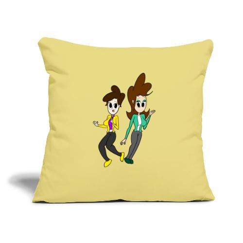 Coll and Dersy - Throw Pillow Cover 17.5” x 17.5”