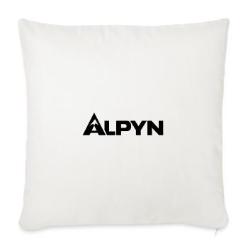 Alpyn Peak Glyph - Throw Pillow Cover 17.5” x 17.5” - natural white - Front