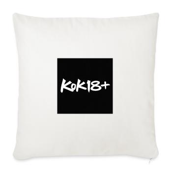 KOK18+ Bold Brush Typography - Throw Pillow Cover 17.5” x 17.5” - natural white - Front