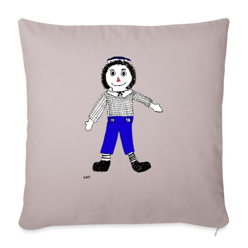 Raggedy Andy - Throw Pillow Cover 17.5” x 17.5”