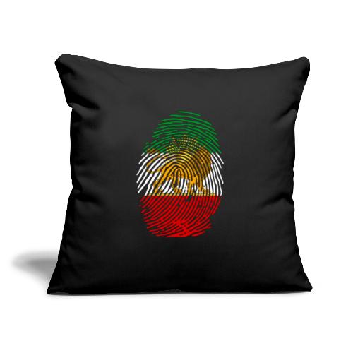 Iranian Finger Print Flag - Throw Pillow Cover 17.5” x 17.5”