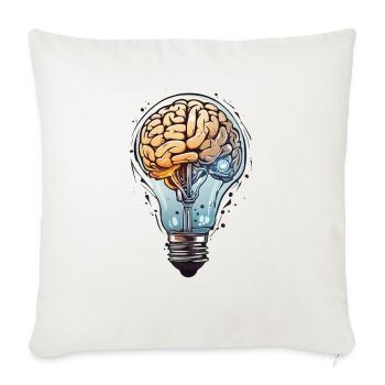 Creative mind. - Throw Pillow Cover 17.5” x 17.5” - natural white - Front
