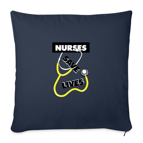 Nurses save lives yellow - Throw Pillow Cover 17.5” x 17.5”