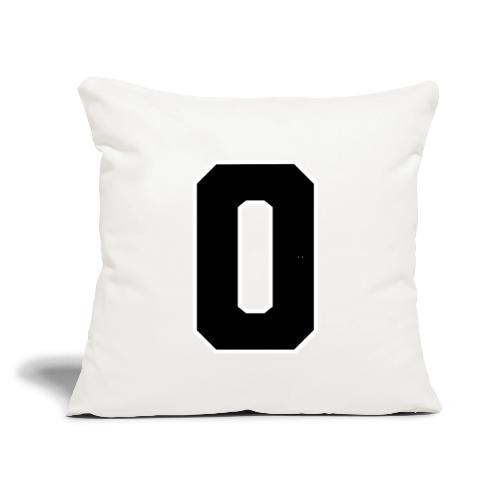 Varsity Letter O Collegiate Monogram - Throw Pillow Cover 17.5” x 17.5”