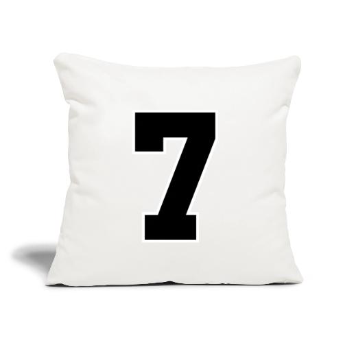 Varsity Number 7 Athletic Look - Throw Pillow Cover 17.5” x 17.5”