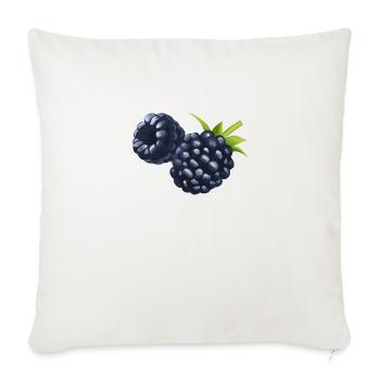 Black berry - Throw Pillow Cover 17.5” x 17.5” - natural white - Front