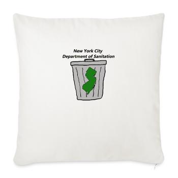 NY Department of Sanitation - Throw Pillow Cover 17.5” x 17.5” - natural white - Front