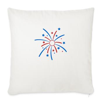Patriotique le 4 juillet - Housse de coussin décorative - blanc nature - Devant