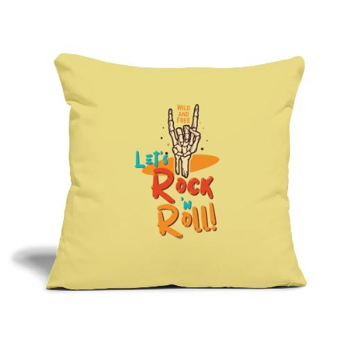 Let's Rock and Roll - Throw Pillow Cover 17.5” x 17.5”