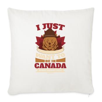 Canada - Throw Pillow Cover 17.5” x 17.5” - natural white - Front
