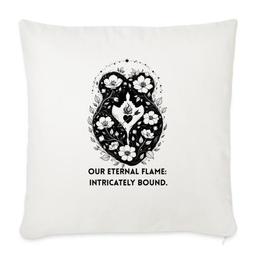 Eternal Flame of Embrace T-Shirt - Throw Pillow Cover 17.5” x 17.5”