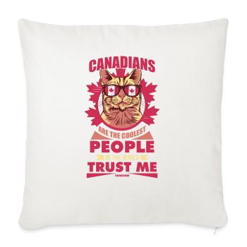 Canada - Throw Pillow Cover 17.5” x 17.5” - natural white - Front
