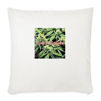 stoner lifestyles - Throw Pillow Cover 17.5” x 17.5” - natural white - Front