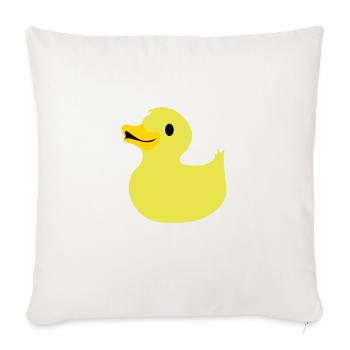 rubber duckie cute and simple - Throw Pillow Cover 17.5” x 17.5” - natural white - Front
