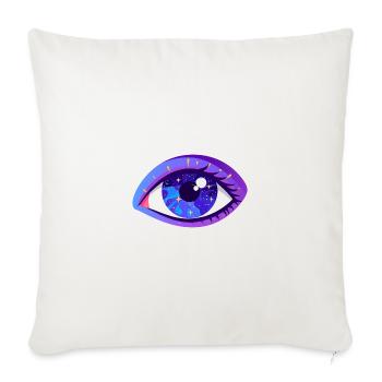 Cosmic Eye Nebula Pulse - Throw Pillow Cover 17.5” x 17.5” - natural white - Front