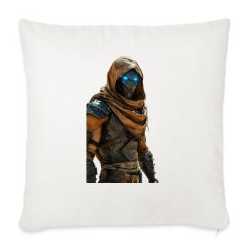 Desert Nomad with Glowing Eyes - Throw Pillow Cover 17.5” x 17.5” - natural white - Front
