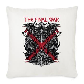 Final War Glyphs - Throw Pillow Cover 17.5” x 17.5” - natural white - Front