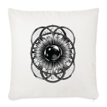 Dark Cosmic Design - Throw Pillow Cover 17.5” x 17.5” - natural white - Front
