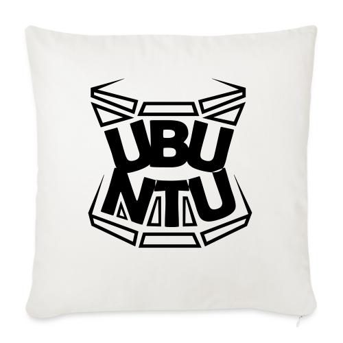 UBUNTU-LOGO-BLK-7 - Throw Pillow Cover 17.5” x 17.5”