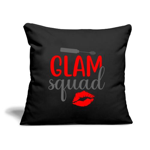 glam squad beauty women - Throw Pillow Cover 17.5” x 17.5”