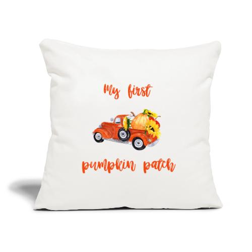 My first pumpkin patch - Throw Pillow Cover 17.5” x 17.5”