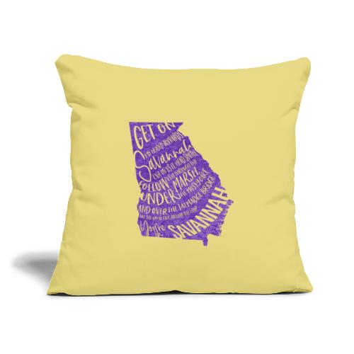 Savannah Directions - Purple - Throw Pillow Cover 17.5” x 17.5”