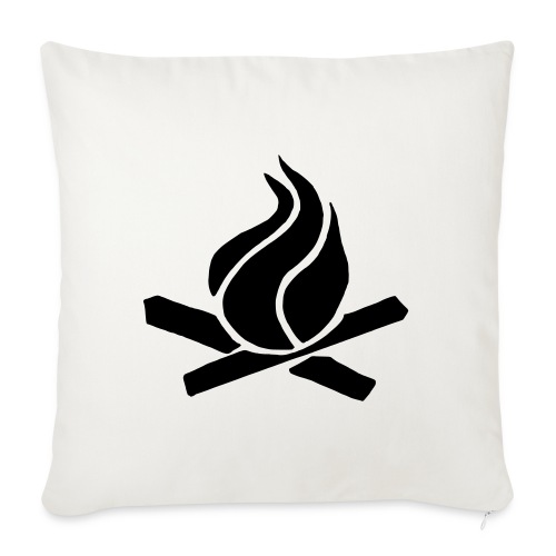 flame fire campfire - Throw Pillow Cover 17.5” x 17.5”
