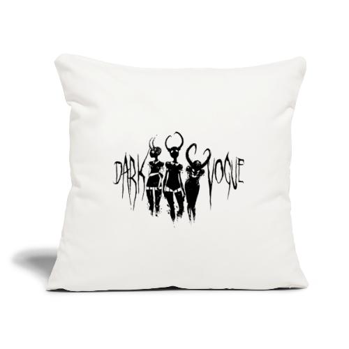 dark vogue fashion - Throw Pillow Cover 17.5” x 17.5”