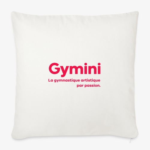 Gymnastique artistique par passion - Rouge - Throw Pillow Cover 17.5” x 17.5”