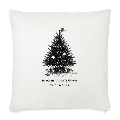Procrastinator's Guide Christmas T-Shirt - Throw Pillow Cover 17.5” x 17.5”
