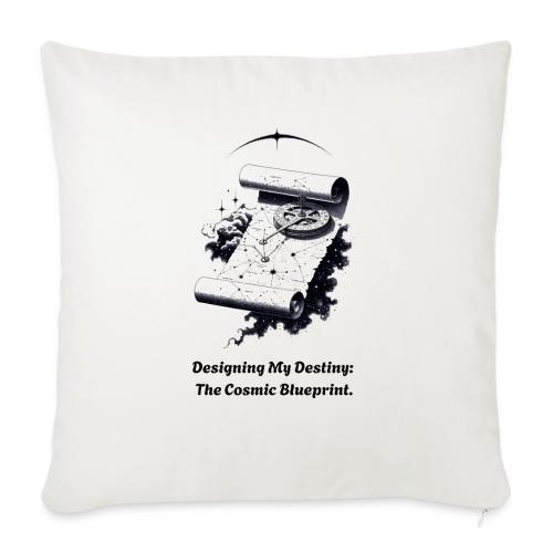 Cosmic Blueprint T-Shirt - Throw Pillow Cover 17.5” x 17.5”