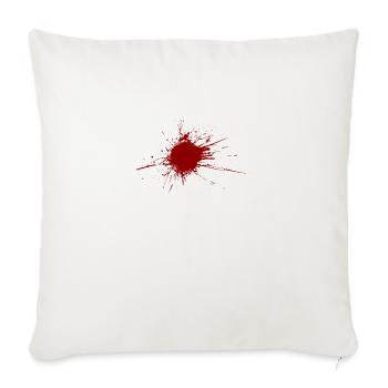 Blood Spatter From A Bullet Wound - Throw Pillow Cover 17.5” x 17.5” - natural white - Front
