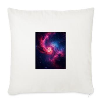 Cosmic Spiral Nebula - Throw Pillow Cover 17.5” x 17.5” - natural white - Front