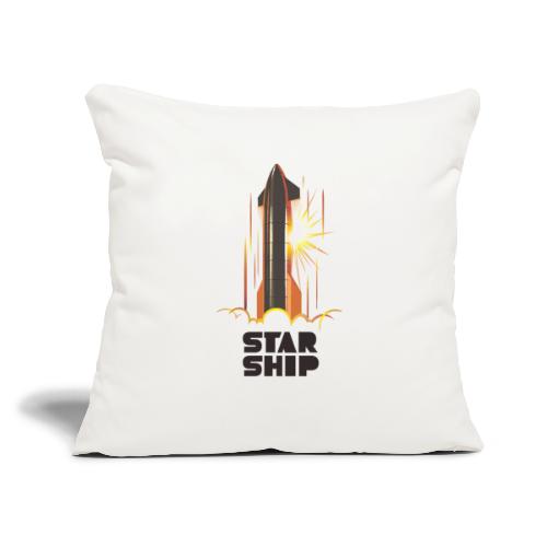 Star Ship Mars - Light - Throw Pillow Cover 17.5” x 17.5”