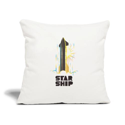 Star Ship Earth - Light - Throw Pillow Cover 17.5” x 17.5”