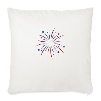 Patriotique le 4 juillet - Housse de coussin décorative - blanc nature - Devant