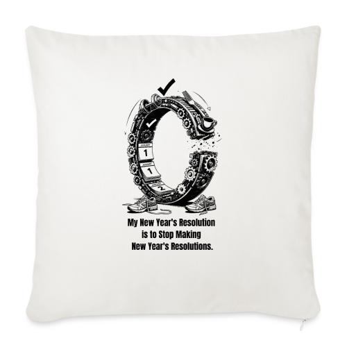 The Resolution Loop - Sarcastic New Year's T-Shirt - Throw Pillow Cover 17.5” x 17.5”