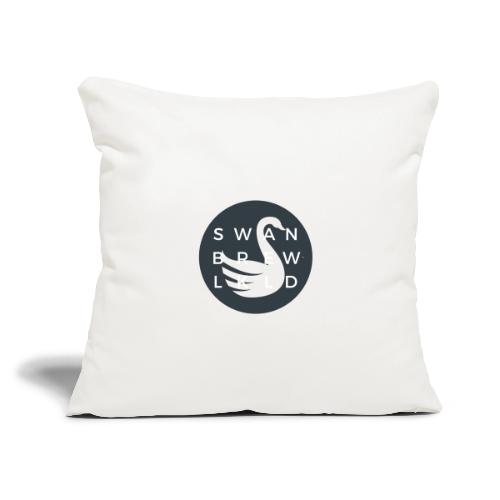 Modern Swan Brewing Logo - Throw Pillow Cover 17.5” x 17.5”