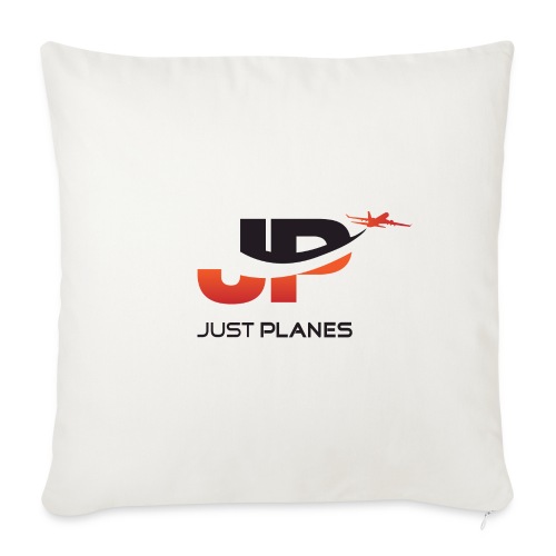 JP Just Planes Black logo - Throw Pillow Cover 17.5” x 17.5”