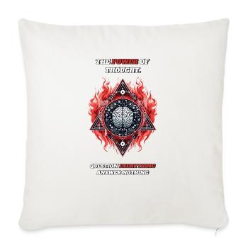 Mindful Universe: - Throw Pillow Cover 17.5” x 17.5” - natural white - Front
