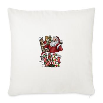 Love - Throw Pillow Cover 17.5” x 17.5” - natural white - Front
