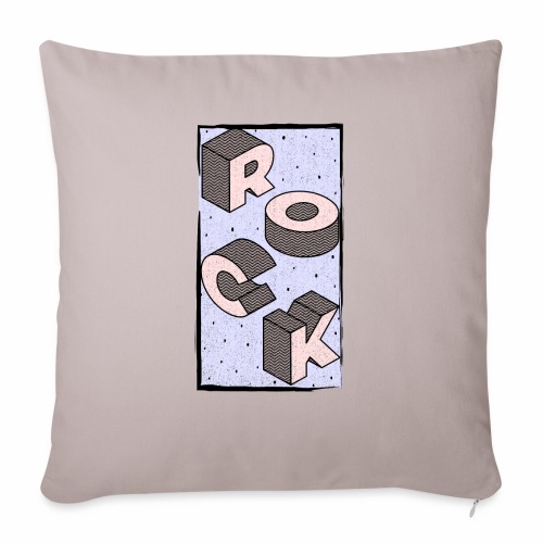 Retro Rock & Roll Will Never Die Gift Ideas - Throw Pillow Cover 17.5” x 17.5”