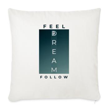 Dream - Throw Pillow Cover 17.5” x 17.5” - natural white - Front