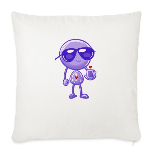 Smoon_I love Mrs S Purple - Throw Pillow Cover 17.5” x 17.5”