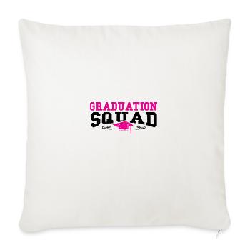 Graduation Squad - Graduation - Throw Pillow Cover 17.5” x 17.5” - natural white - Front
