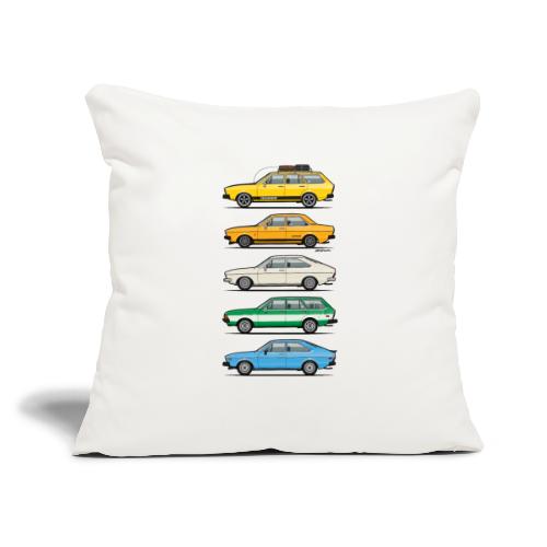 Stack of VAG B1 VDubs and Four Rings - Throw Pillow Cover 17.5” x 17.5”