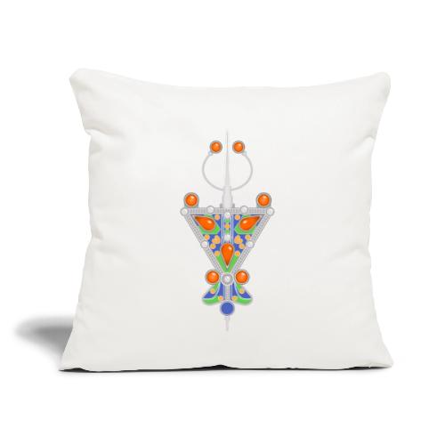 Amazigh: Tazerzit Heritage - Throw Pillow Cover 17.5” x 17.5”
