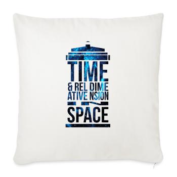 T.A.R.D.I.S. - Throw Pillow Cover 17.5” x 17.5” - natural white - Front