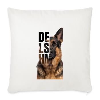 Delshm German Shepherd Loyalty - Throw Pillow Cover 17.5” x 17.5” - natural white - Front