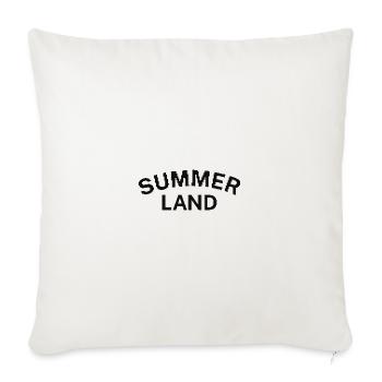 Summerland - Throw Pillow Cover 17.5” x 17.5” - natural white - Front